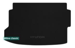 Двухслойные коврики Sotra Classic Black для Hyundai Bayon (mkI)(верхний уровень)(багажник) 2021→