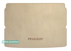 Двошарові килимки Sotra Premium Beige для Peugeot 2008 (mkII)(з дворівневою підлогою)(верхній рівень)(багажник) 2019→