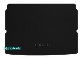 Двошарові килимки Sotra Classic 7mm Black для Peugeot 2008 (mkII)(з дворівневою підлогою)(верхній рівень)(багажник) 2019→