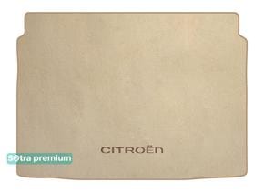 Двошарові килимки Sotra Premium Beige для Citroen C4 (mkIII)(з дворівневою підлогою)(верхній рівень)(багажник) 2020→