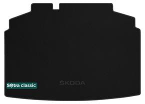 Двухслойные коврики Sotra Classic Black для Skoda Fabia (mkIII)(хетчбэк)(нижний уровень)(без запаски)(багажник) 2021→