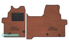 Двошарові килимки Sotra Premium Terracotta для Ford Tourneo / Transit Custom (mkII) 2023→ (МКПП)(1 ряд - 3 місця)(1 ряд)