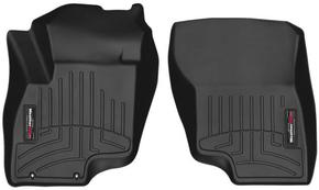 Коврики Weathertech Black для Mitsubishi Outlander (mkIII) 2012-2021 (PHEV)(без открытия бензобака на полу)(1 ряд)