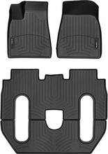 Коврики Weathertech Black для Tesla Model X (mkI) 2016(18Окт)-2020 (6 мест)(с консолью)(1-2-3 ряд)