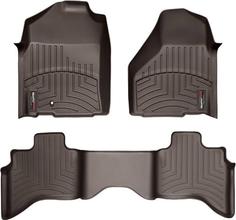 Коврики Weathertech Choco для Dodge Ram (mkIV) 2009-2012 (Quad Cab)(без PTO)(1 крепежный крючок)