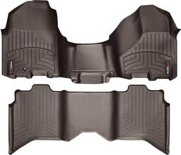 Коврики Weathertech Choco для Dodge Ram (mkIV) 2009-2012 (Crew Cab)(без рычага 4x4)(без PTO)(с короткой консолью)(1 крепежный крючок)