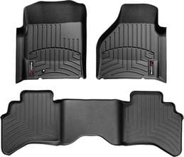 Коврики Wearthertech Black для Dodge Ram (mkIII) 2002-2008 (Quad Cab)(АКПП)(задний привод)