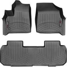 Коврики Weathertech Black для Chevrolet Traverse (mkII) 2017-2024 (2 ряд - 3 места)(1-2 ряд)