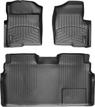 Коврики Weathertech Black для Ford F-150 (mkXII) 2008-2010 (SuperCrew)(без рычага 4x4)(короткая консоль)(1 крепежный крючок)