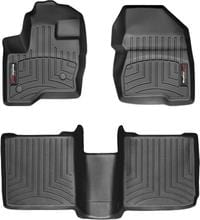 Коврики Weathertech Black для Ford Flex (mkI) 2008-2019 (2 круглых крепления)(1-2 ряд)