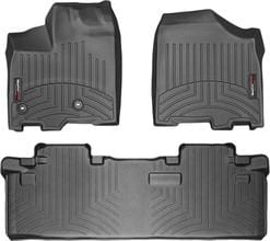 Коврики WeatherTech Black для Toyota Sienna (mkIII) 2013-2020 (8 мест)(1-2 ряд)