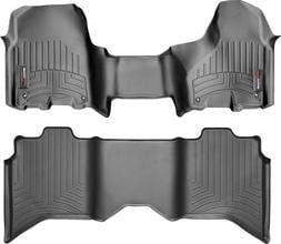 Килимки Weathertech Black для Dodge Ram (mkIV) 2012-2018 (Crew Cab)(без важеля 4x4)(з короткою консоллю)(4 кріпильні гачки) - Фото 1