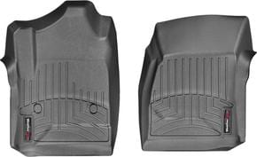 Килимки Weathertech Black для Chevrolet Silverado (mkIII) 2014-2019 (Regular cab)(без важеля 4x4)(з великою консоллю)