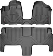 Килимки Weathertech Black для Chrysler Grand Voyager (mkV) 2011-2016 (без супер консоли)(2 ряд - 2 luxury місця)(1-2 ряд)