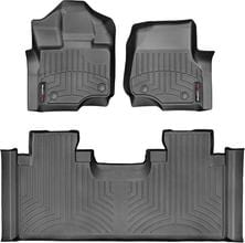 Коврики Weathertech Black для Ford F-150 (mkXIII-mkXIV) 2014→ (SuperCab)(1 ряд - 2 места)