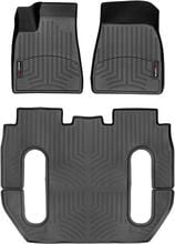 Коврики WeatherTech Black для Tesla Model X (mkI) 2016(18Oct)-2020 (6 мест)(без консоли)(1-2-3 ряд)