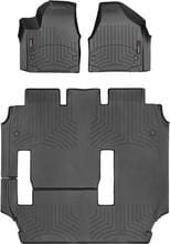 Килимки Weathertech Black для Chrysler Pacifica (mkII) 2016-2020 (не гібрид)(2 ряд - 2 місця)(1-2-3 ряд)