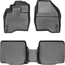 Коврики WeatherTech Black для Ford Explorer (mkV) 2017-2019 (2 ряд - 2 места с консолью)(1-2 ряд)