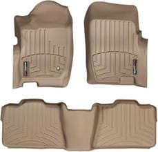 Коврики Weathertech Beige для Ford Explorer (mkIV) 2005-2010; Mercury Mountaineer (mkIII) 2005-2010 (2 ряд - 3 места или 2 места без консоли)(1-2 ряд)