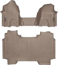 Килимки Weathertech Beige для Dodge Ram (mkV) 2019→ (Crew Cab)(1 ряд - 3 місця)(без сховища під 2 поряд) - Фото 1