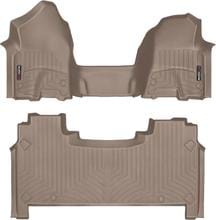 Килимки Weathertech Beige для Dodge Ram (mkV) 2019→ (Crew Cab)(1 ряд - 3 місця)(зі сховищем під 2 поряд) - Фото 1