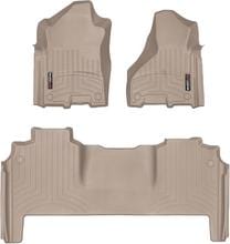 Коврики Weathertech Beige для Dodge Ram 2500HD (mkV) 2019→ (Mega Cab)(1 ряд - 2 места)