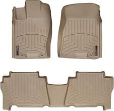 Коврики Weathertech Beige для Kia Mohave (mkI) 2008-2019 (1-2 ряд) - Фото 1