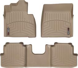 Коврики Weathertech Beige для Mercedes-Benz G-Class (W463)(mkI) 2002-2011 (с подстаканниками на полу 2 ряда) - Фото 1