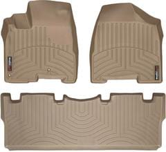 Коврики Weathertech Beige для Toyota Sienna (mkII) 2003-2010 (1 ряд - раздельный)(1-2 ряд) - Фото 1