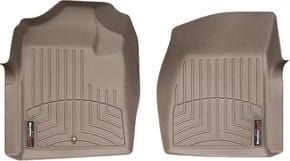 Килимки Weathertech Beige для Chevrolet Silverado (mkII) 2007-2014 (Regular Cab)(без важеля 4x4)(1 ряд - 2 місця) - Фото 1