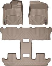 Коврики Weathertech Beige для Nissan Quest (mkIV) 2010-2017 (1 ряд - раздельный)(1-2-3 ряд) - Фото 1