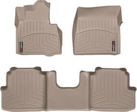 Коврики Weathertech Beige для Mercedes-Benz G-Class (W463)(mkI) 2012-2018 (с подстаканниками на полу 2 ряда) - Фото 1