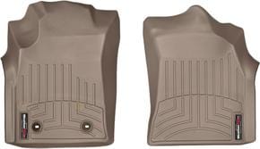 Коврики Weathertech Beige для Toyota Fortuner (mkI) 2012-2015 (МКПП)(2 крутящихся крепления)(1 ряд)