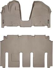 Коврики Weathertech Beige для Kia Carnival (mkII) 2005-2014 (1-2 ряд)(3 ряд - деление 60/40)