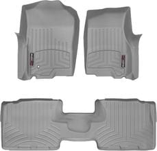 Коврики Weathertech Grey для Lincoln Navigator (mkII) 2002-2006 (с консолью на 2 ряду)