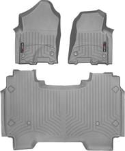 Коврики Weathertech Grey для Dodge Ram (mkV) 2019→ (Crew Cab)(1 ряд - 2 места)(без хранилища под 2 рядом) - Фото 1