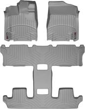 Коврики Weathertech Grey для Nissan Quest (mkIV) 2010-2017 (1 ряд - раздельный)(1-2-3 ряд) - Фото 1