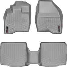 Коврики Weathertech Grey для Ford Explorer (mkV) 2017-2019 (2 ряд - 2 места с консолью)(1-2 ряд) - Фото 1