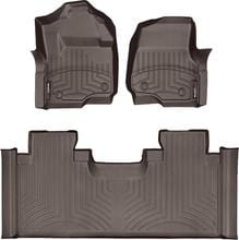 Коврики Weathertech Choco для Ford Super Duty (mkIV-mkV) 2017→ (SuperCab)(1 ряд - 2 места)(1 ряд - раздельный)