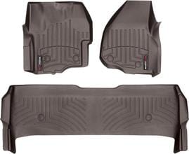 Коврики Weathertech Choco для Ford Super Duty (mkIII) 2012-2016 (SuperCrew)(АКПП)(с рычагом 4x4)(с пластиком под левую ногу)