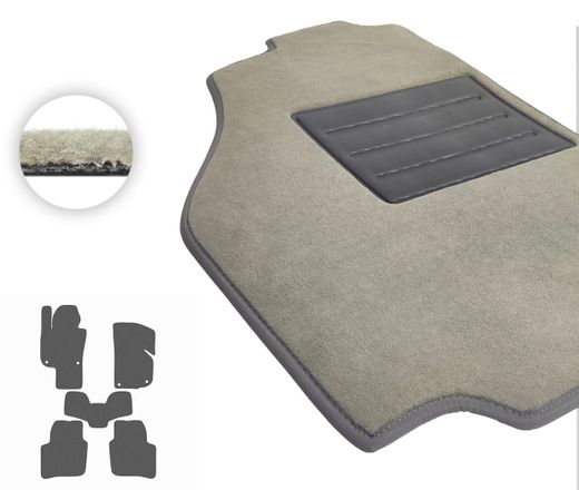 Текстильные коврики Pro-Eco Beige для Skoda Superb (mkII)(B6)(с электрорегулировками сидений) 2008-2015