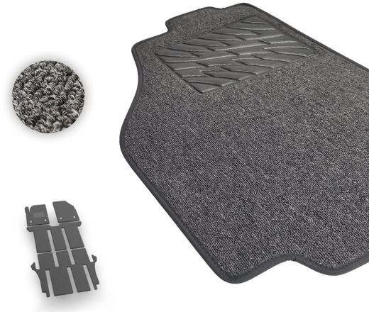 Текстильные коврики Pro-Eco Graphite для Maxus Mifa 9 (mkI)(1-2-3 ряд) 2021→