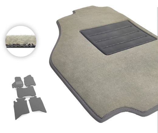 Текстильные коврики Pro-Eco Beige для Dodge Ram (mkIV)(Crew Cab)(4 клипсы) 2012-2018