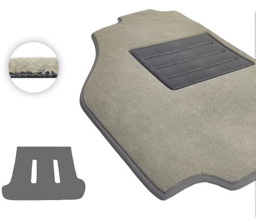 Текстильные коврики Pro-Eco Beige для Toyota Land Cruiser Prado (J120)(с вырезами под 3 ряд)(багажник) 2002-2009