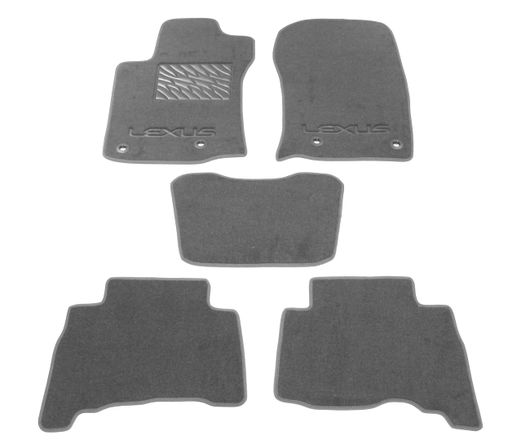 Двухслойные коврики Sotra Premium Grey для Lexus GX (mkII)(J150)(4 клипсы)(1-2 ряд) 2014-2023