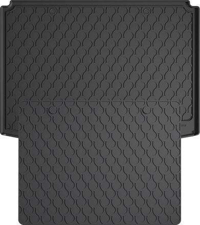 Резиновые коврики в багажник Gledring для Mercedes-Benz B-Class (W247) 2018→ (с двухуровневым полом)(верхний уровень)(багажник с защитой)