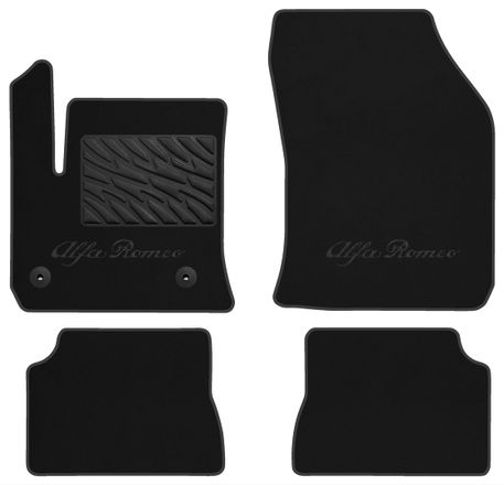 Двухслойные коврики Sotra Premium Black для Alfa Romeo Junior (mkI)(электро) 2024→
