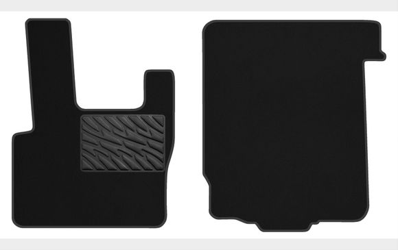 Двухслойные коврики Sotra Classic Black для DAF XF95 (mkI) 1997-2002 / XF105 (mkII) 2002-2006