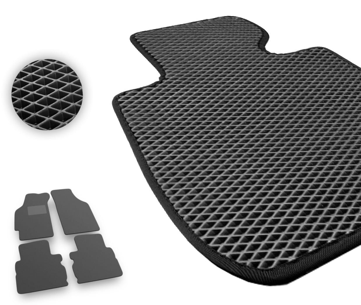 Eva коврики Pro-Eco Black для Honda Civic (mkIII)(AG/AH/AJ/AL) 1983-1987 - Фото 1