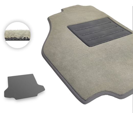 Текстильные коврики Pro-Eco Beige для Renault Koleos (mkI)(багажник) 2007-2016